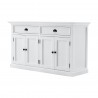 NovaSolo Halifax Buffet Hutch Unit with 8 Shelves - Bottom Shelf Front