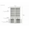 NovaSolo Halifax Buffet Hutch Unit with 8 Shelves - Dimension - NovaSolo Halifax Buffet Hutch Unit with 8 Shelves - Dimension