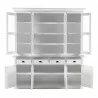 Nova Solo Halifax Buffet, Hutch Unit with 4 Glass Doors - Front Opened Angle - Nova Solo Halifax Buffet, Hutch Unit with 4 Glass Doors - Front Opened Angle