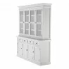 Nova Solo Halifax Buffet, Hutch Unit with 4 Glass Doors - Front Side Angle - Nova Solo Halifax Buffet, Hutch Unit with 4 Glass Doors - Front Side Angle