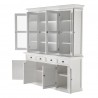 Nova Solo Halifax Buffet, Hutch Unit with 4 Glass Doors - Front Side Opened Angle