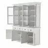 Nova Solo Halifax Buffet, Hutch Unit with 4 Glass Doors - Front Side Opened Angle - Nova Solo Halifax Buffet, Hutch Unit with 4 Glass Doors - Front Side Opened Angle