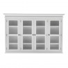 Nova Solo Halifax Buffet, Hutch Unit with 4 Glass Doors - Top Front Angle