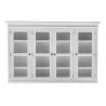 Nova Solo Halifax Buffet, Hutch Unit with 4 Glass Doors - Top Front Angle - Nova Solo Halifax Buffet, Hutch Unit with 4 Glass Doors - Top Front Angle