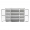 Nova Solo Halifax Buffet, Hutch Unit with 4 Glass Doors - Top Front Angle