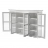 Nova Solo Halifax Buffet, Hutch Unit with 4 Glass Doors - Top Front Angle