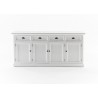 Nova Solo Halifax Buffet, Hutch Unit with 4 Glass Doors - Bottom Front Angle