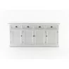 Nova Solo Halifax Buffet, Hutch Unit with 4 Glass Doors - Bottom Front Angle - Nova Solo Halifax Buffet, Hutch Unit with 4 Glass Doors - Bottom Front Angle