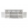 Nova Solo Halifax Buffet, Hutch Unit with 4 Glass Doors - Bottom Front Angle