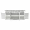 Nova Solo Halifax Buffet, Hutch Unit with 4 Glass Doors - Bottom Front Angle - Nova Solo Halifax Buffet, Hutch Unit with 4 Glass Doors - Bottom Front Angle