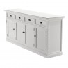Nova Solo Halifax Buffet, Hutch Unit with 4 Glass Doors - Bottom Front Angle