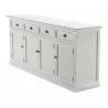 Nova Solo Halifax Buffet, Hutch Unit with 4 Glass Doors - Bottom Front Angle - Nova Solo Halifax Buffet, Hutch Unit with 4 Glass Doors - Bottom Front Angle