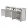 Nova Solo Halifax Buffet, Hutch Unit with 4 Glass Doors - Bottom Front Angle