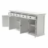 Nova Solo Halifax Buffet, Hutch Unit with 4 Glass Doors - Bottom Front Angle - Nova Solo Halifax Buffet, Hutch Unit with 4 Glass Doors - Bottom Front Angle