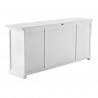 Nova Solo Halifax Buffet, Hutch Unit with 4 Glass Doors - Bottom Back Angle