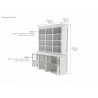 Nova Solo Halifax Hutch Unit with 6 Glass Doors 7