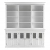 Nova Solo Halifax, Hutch Unit with 6 Glass Doors - Front Angle