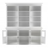 Nova Solo Halifax, Hutch Unit with 6 Glass Doors - Front Opened Angle