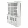Nova Solo Halifax, Hutch Unit with 6 Glass Doors - Front Side Angle - Nova Solo Halifax, Hutch Unit with 6 Glass Doors - Front Side Angle