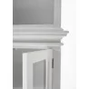 Nova Solo Halifax, Hutch Unit with 6 Glass Doors - Close-up Angle - Nova Solo Halifax, Hutch Unit with 6 Glass Doors - Close-up Angle