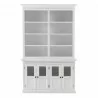 Nova Solo Halifax, Hutch Unit with 4 Glass Doors - Front Angle - Nova Solo Halifax, Hutch Unit with 4 Glass Doors - Front Angle