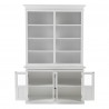 Nova Solo Halifax, Hutch Unit with 4 Glass Doors - Front Opened Angle