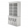 Nova Solo Halifax, Hutch Unit with 4 Glass Doors - Front Side Angle