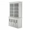Nova Solo Halifax, Hutch Unit with 4 Glass Doors - Front Side Angle - Nova Solo Halifax, Hutch Unit with 4 Glass Doors - Front Side Angle
