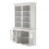 Nova Solo Halifax, Hutch Unit with 4 Glass Doors - Front Side Opened Angle