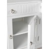 Nova Solo Skansen Hutch Bookcase Unit - White with 4 Doors, 2 Drawers - Closeup Angle