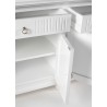 Nova Solo Skansen Hutch Bookcase Unit - White with 4 Doors, 2 Drawers - Closeup Angle