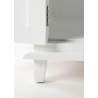 Nova Solo Skansen Hutch Bookcase Unit - White with 4 Doors, 2 Drawers - Closeup Angle