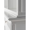 Nova Solo Skansen Hutch Bookcase Unit - White with 4 Doors, 2 Drawers - Closeup Angle