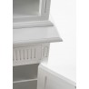 Nova Solo Skansen Hutch Bookcase Unit - White with 4 Doors, 2 Drawers - Closeup Angle
