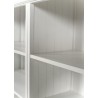 Nova Solo Skansen Hutch Bookcase Unit - White with 4 Doors, 2 Drawers - Closeup Angle