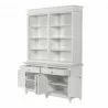 Nova Solo Skansen Hutch Bookcase Unit - White with 4 Doors, 2 Drawers - Front Side Opened Angle - Nova Solo Skansen Hutch Bookcase Unit - White with 4 Doors, 2 Drawers - Front Side Opened Angle