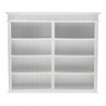 Nova Solo Skansen Hutch Bookcase Unit - White with 4 Doors, 2 Drawers - Upper Shelf