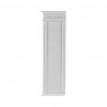 Nova Solo Skansen Hutch Bookcase Unit - White with 4 Doors, 2 Drawers - Side Angle
