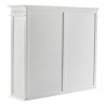 Nova Solo Skansen Hutch Bookcase Unit - White with 4 Doors, 2 Drawers - Upper Shelf