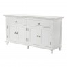 Nova Solo Skansen Hutch Bookcase Unit - White with 4 Doors, 2 Drawers - Lower Shelf