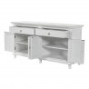 Nova Solo Skansen Hutch Bookcase Unit - White with 4 Doors, 2 Drawers - Lower Shelf