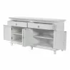 Nova Solo Skansen Hutch Bookcase Unit - White with 4 Doors, 2 Drawers - Lower Shelf - Nova Solo Skansen Hutch Bookcase Unit - White with 4 Doors, 2 Drawers - Lower Shelf