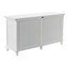 Nova Solo Skansen Hutch Bookcase Unit - White with 4 Doors, 2 Drawers - Lower Shelf