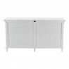 Nova Solo Skansen Hutch Bookcase Unit - White with 4 Doors, 2 Drawers - Lower Shelf