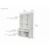 Nova Solo Skansen Hutch Unit with 6 Shelves - Dimension - Nova Solo Skansen Hutch Unit with 6 Shelves - Dimension