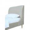 Manhattan Comfort Heather Velvet Twin Bed in Taupe with Gold Legs Header