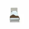 Manhattan Comfort Heather Velvet Twin Bed in Taupe with Gold Legs Top - Manhattan Comfort Heather Velvet Twin Bed in Taupe with Gold Legs Top