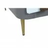 Manhattan Comfort Heather Velvet Twin Bed in Grey with Gold Legs - Manhattan Comfort Heather Velvet Twin Bed in Grey with Gold Legs