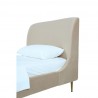 Manhattan Comfort Heather Velvet Twin Bed in Cream with Black Legs Header