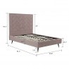 Manhattan Comfort Crosby Modern Full Size- Blush